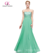 Grace Karin Strapless Backless Beaded Long Aqua Prom Dress CL3083-3